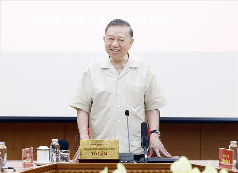 Tổng Bí thư, Chủ tịch nước Tô Lâm phát biểu chỉ đạo tại Phiên họp thứ hai Ban Chỉ đạo Trung ương về phát triển văn hóa Việt Nam. Ảnh: TTXVN