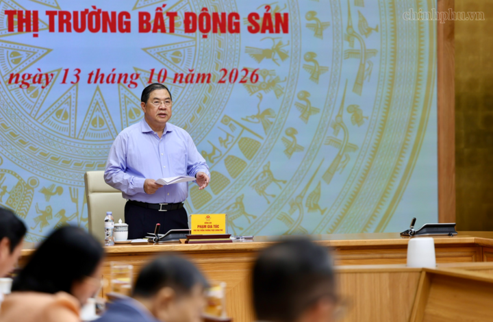 Phó Thủ tướng Thường trực Chính phủ Phạm Gia Túc chủ trì phiên họp thứ nhất của Ban Chỉ đạo Trung ương về chính sách nhà ở và thị trường bất động sản - Ảnh: chinhphu.vn/Phương Nguyên