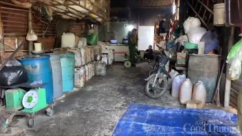 Phát hiện cơ sở chế biến dầu mỡ heo không đảm bảo vệ sinh ở Đồng Nai
