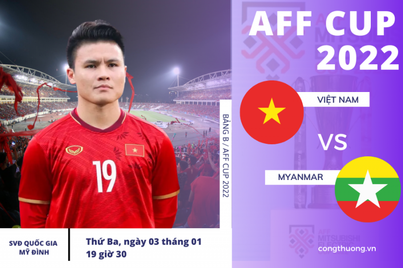 Link xem trực tiếp trận Việt Nam - Myanmar, 19h30 ngày 3/1 vòng bảng AFF Cup 2022