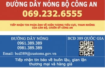 Bộ Công an công bố đường dây nóng nhận tin báo tham nhũng, buôn lậu, hàng giả