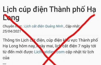 Trang web giả mạo loan tin lịch cắt điện ở Quảng Ninh: Trò lừa đảo cần nghiêm trị
