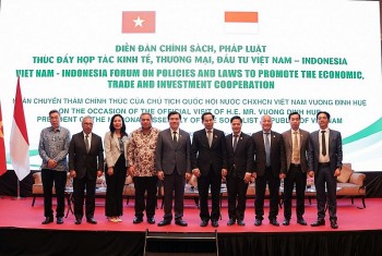 Thứ trưởng Nguyễn Sinh Nhật Tân tháp tùng Chủ tịch Quốc hội Vương Đình Huệ tham dự các hoạt động tại Indonesia