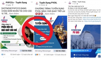 Cẩn trọng với tin tuyển dụng lừa đảo, giả mạo thương hiệu dầu khí