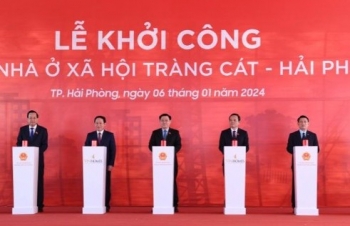 Chủ tịch Quốc hội Vương Đình Huệ dự Lễ khởi công dự án nhà ở xã hội đầu tiên tại Hải Phòng
