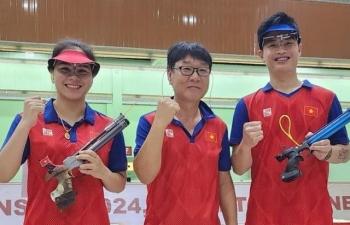 Đội tuyển bắn súng Việt Nam đón nhận tin vui tại giải vô địch châu Á 2024
