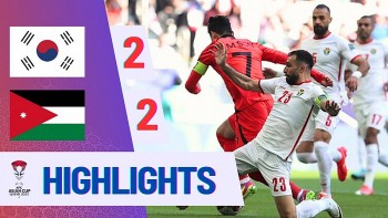 Video những pha tấn công hấp dẫn trong trận Hàn Quốc vất vả cầm hòa Jordan