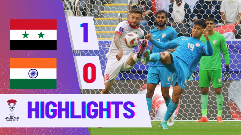 Những pha bóng kịch tính trong trận Syria và Ấn Độ