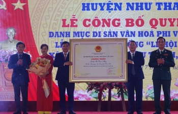 Thanh Hóa: Đón nhận Di sản văn hóa phi vật thể quốc gia Lễ hội Sết Boóc Mạy