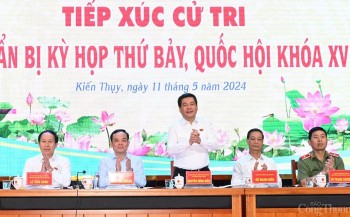 Bộ trưởng Nguyễn Hồng Diên và Đoàn đại biểu Quốc hội thành phố Hải Phòng tiếp xúc cử tri