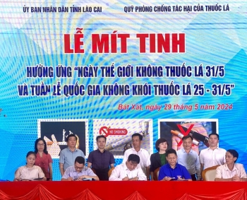 Lào Cai: Hưởng ứng Ngày Thế giới không hút thuốc lá và Tuần lễ Quốc gia không thuốc lá