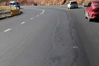 Chưa đầy 1 năm đưa vào hoạt động, đèo Prenn ở Đà Lạt đã hư hỏng, rạn nứt mặt đường