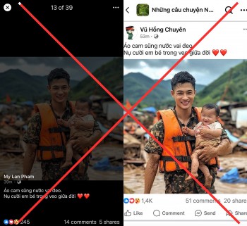Bức ảnh 'chiến sĩ bế em nhỏ' và lời cảnh tỉnh về mặt tối của công nghệ AI