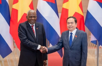 Chủ tịch Quốc hội Trần Thanh Mẫn hội đàm Chủ tịch Quốc hội Chính quyền Nhân dân Cuba