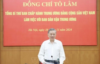Tổng Bí thư Tô Lâm làm việc với Ban Dân vận Trung ương