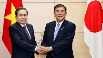 Chủ tịch Quốc hội Trần Thanh Mẫn hội kiến Thủ tướng Nhật Bản Ishiba Shigeru