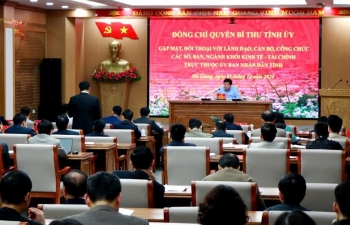 Hà Giang: Gặp mặt, đối thoại với lãnh đạo, công chức khối kinh tế - tài chính