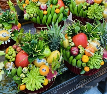 Mâm ngũ quả hút khách dịp Tết Nguyên đán Ất Tỵ 2025