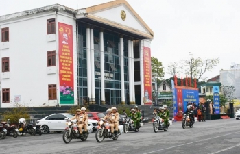 Lào Cai ra quân bảo đảm trật tự an toàn giao thông