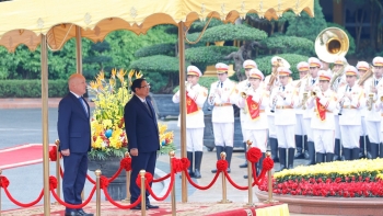 Thủ tướng chủ trì lễ đón Thủ tướng New Zealand thăm chính thức Việt Nam