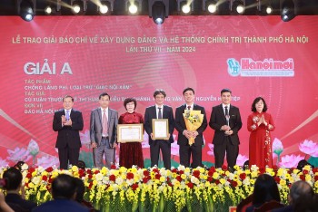 Trao 33 giải báo chí về xây dựng Đảng TP. Hà Nội