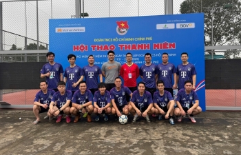 Đội bóng Đoàn Thanh niên Bộ Công Thương vào tứ kết Hội thao thanh niên