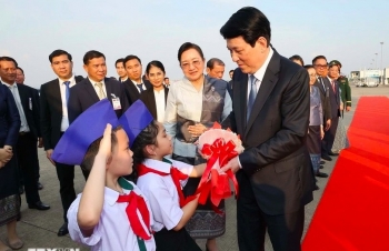 Chủ tịch nước Lương Cường kết thúc tốt đẹp chuyến thăm cấp Nhà nước tới Lào