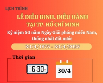 Lịch trình Lễ diễu binh, diễu hành tại TP. Hồ Chí Minh ngày 30/4