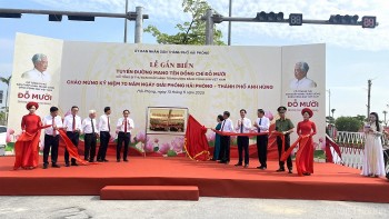 Hải Phòng: Gắn biển đường mang tên đồng chí Đỗ Mười