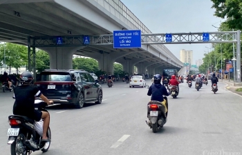 Hà Nội thí điểm phân làn cứng trên ba tuyến đường lớn