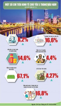 TP. Hồ Chí Minh: Một số chỉ tiêu kinh tế 5 tháng đầu năm 2025