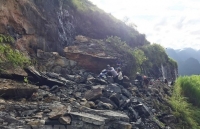 Hà Giang: Nhiều tuyến đường giao thông bị sạt lở do mưa lũ