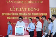 Văn phòng Chính phủ quyên góp ủng hộ đồng bào miền Trung