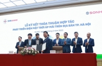 EVN Hà Nội và Tập đoàn Sơn Hà hợp tác phát triển điện mặt trời áp mái