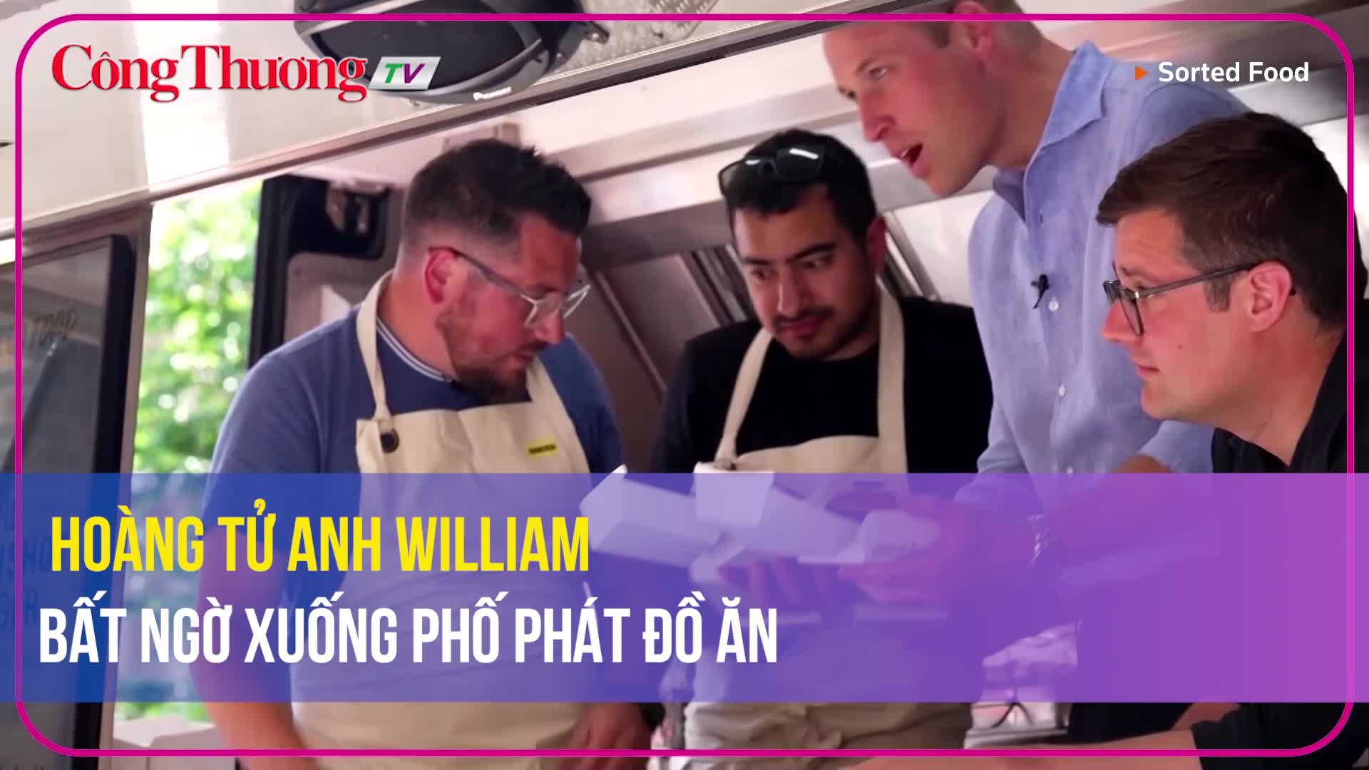 Hoàng tử Anh William bất ngờ xuống phố phát đồ ăn