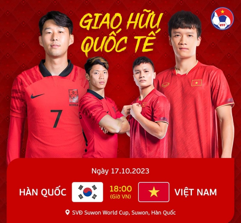 Trực tiếp bóng đá trận Việt Nam và Hàn Quốc, 18h ngày 17/10