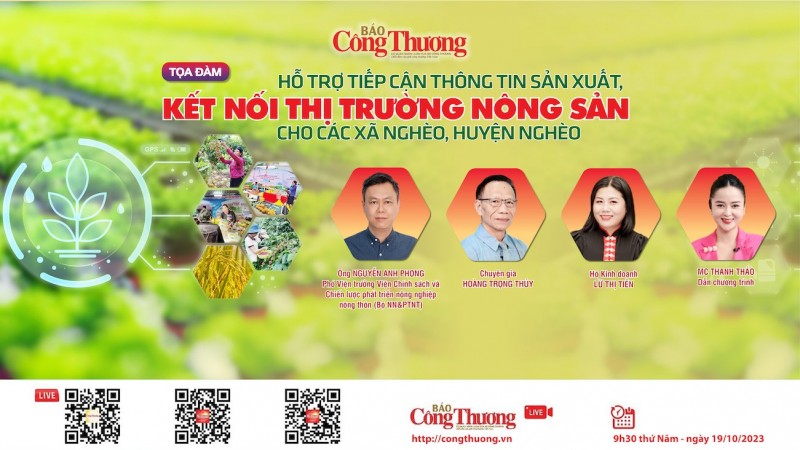 Trực tiếp 19/10: Kết nối thị trường nông sản cho các xã nghèo, huyện nghèo