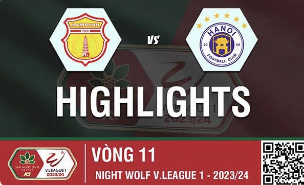 Hightlight Nam Định FC và Hà Nội FC
