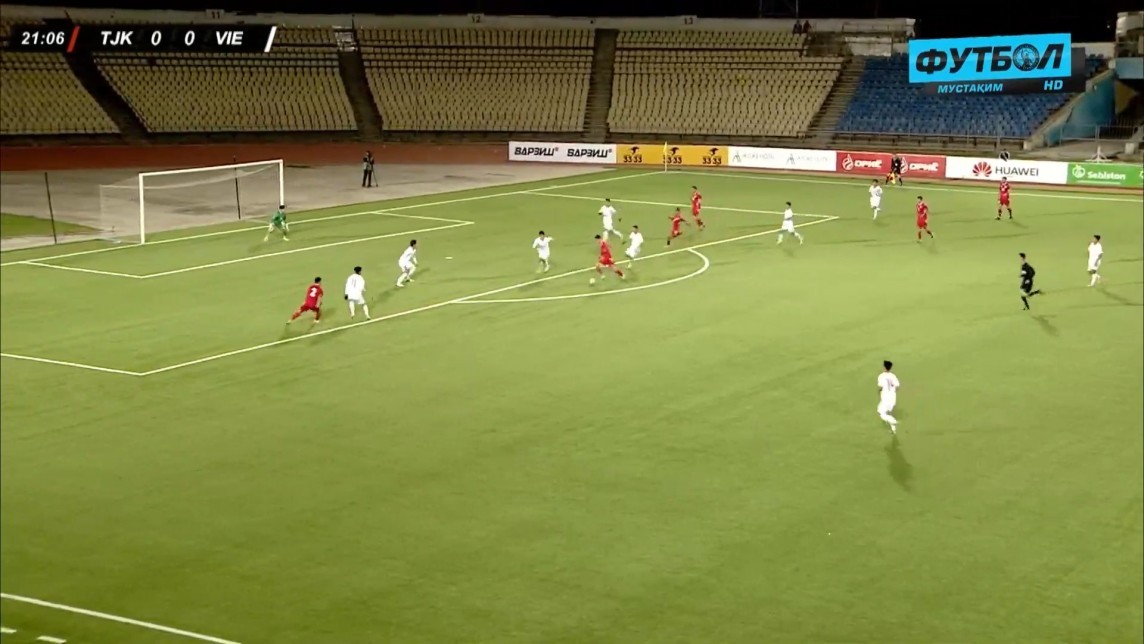 Tình huống nguy hiểm trận U23 Việt Nam đấu với U23 Tajikistan