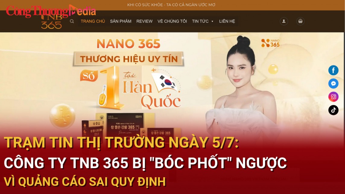 Trạm tin thị trường ngày 5/7: Công ty TNB 365 bị