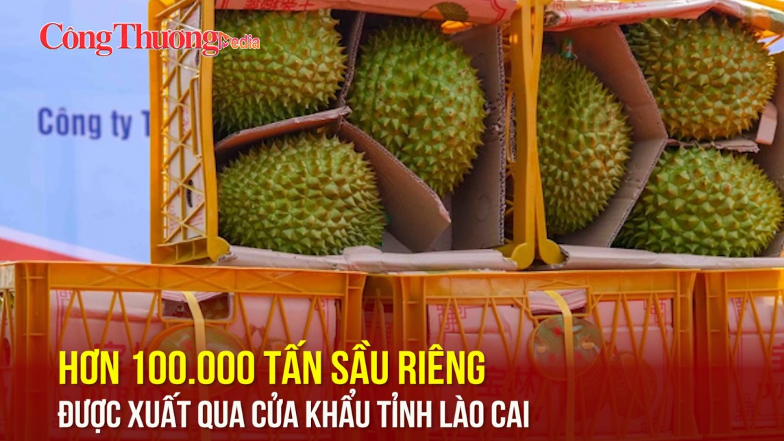 Hơn 100.000 tấn sầu riêng được xuất qua cửa khẩu tỉnh Lào Cai