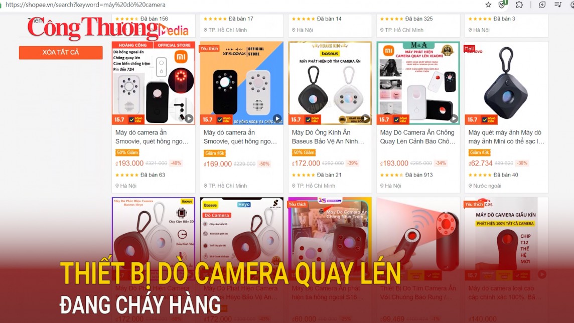 Thiết bị dò camera quay lén đang cháy hàng