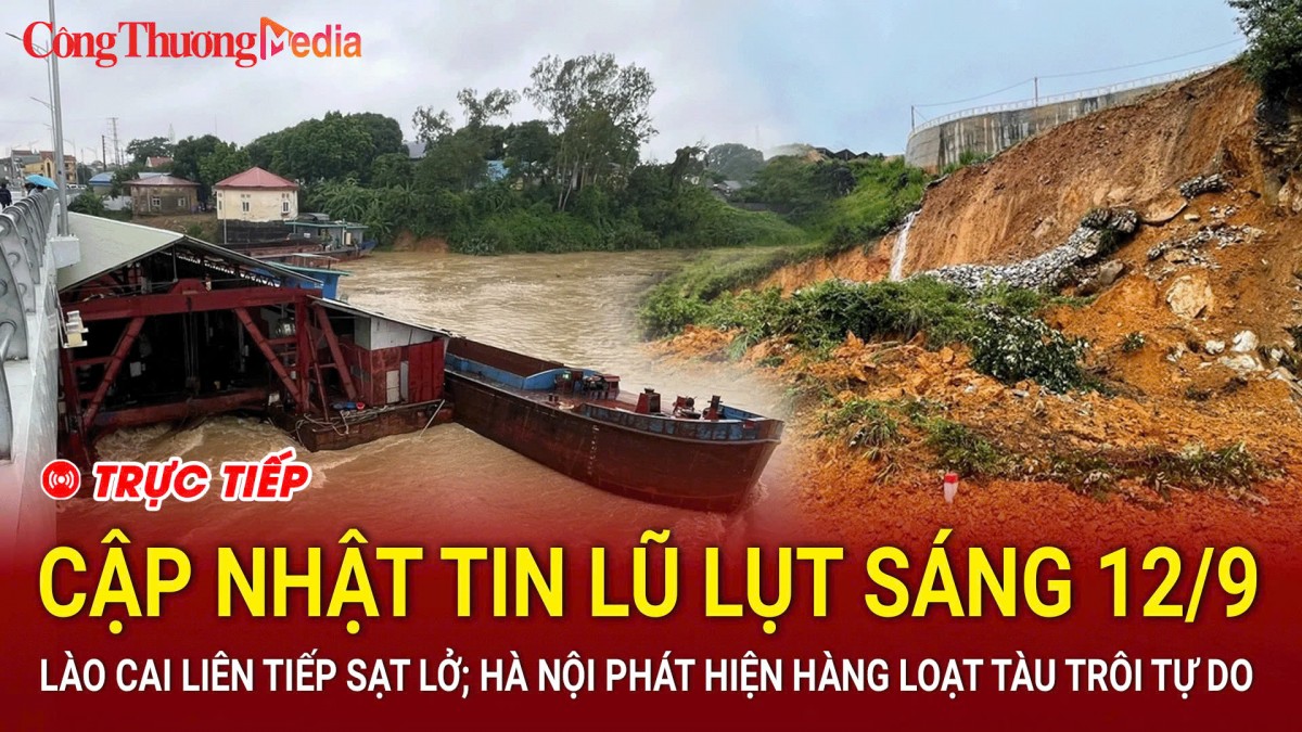 Thông tin mới nhất về tình hình mưa lũ trên sông Hồng ngày 12/9
