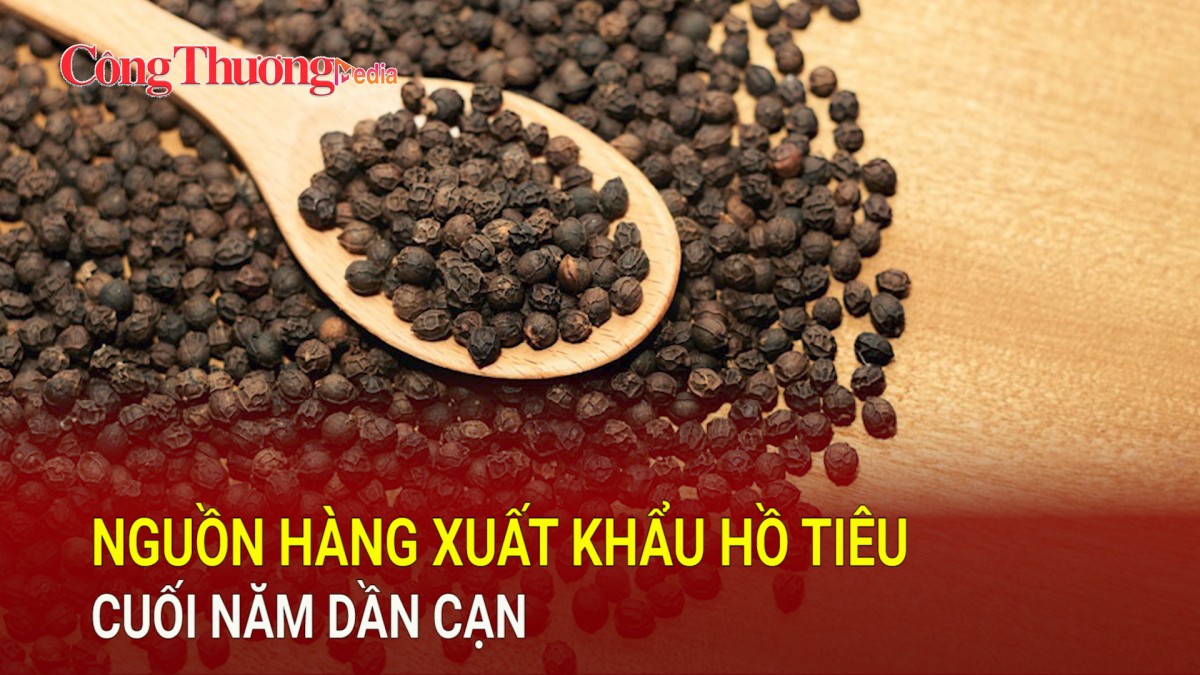Nguồn hàng xuất khẩu hồ tiêu cuối năm dần cạn