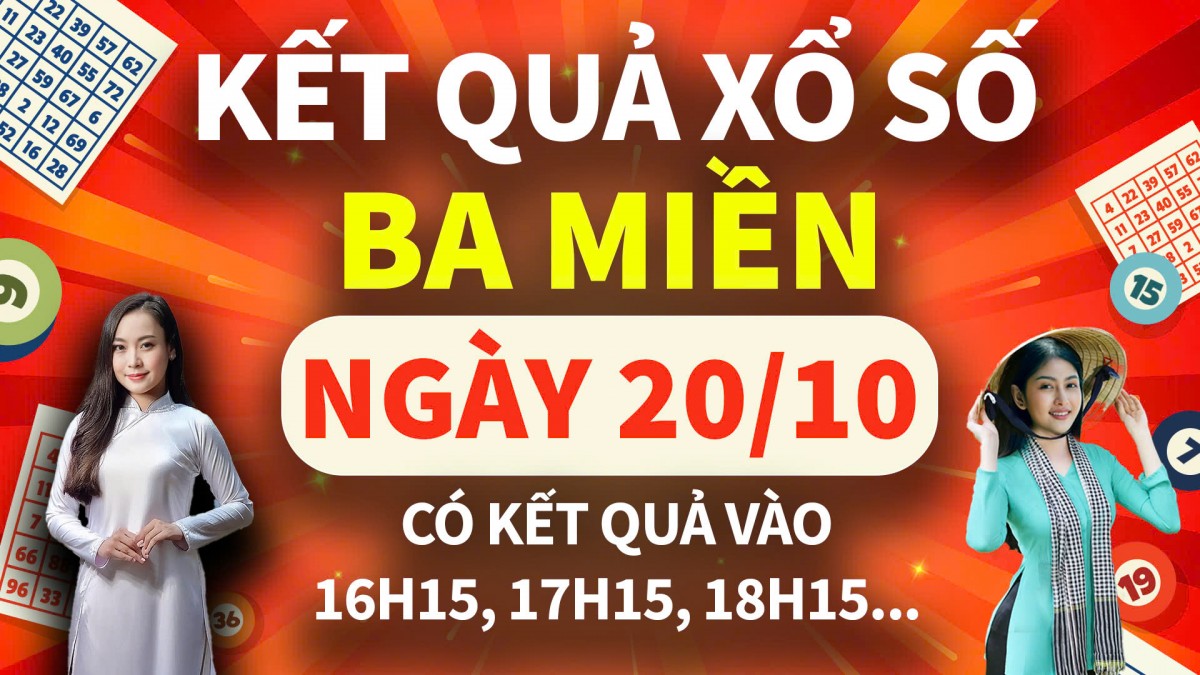 TRỰC TIẾP KQXS hôm nay 20/10/2024, Miền Trung, XSMT 20/10, Miền Nam, XSMN 20/10, Miền Bắc, XSMB 20/10