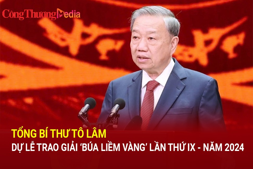 Tổng Bí thư Tô Lâm dự lễ trao giải Búa liềm vàng lần thứ IX - năm 2024