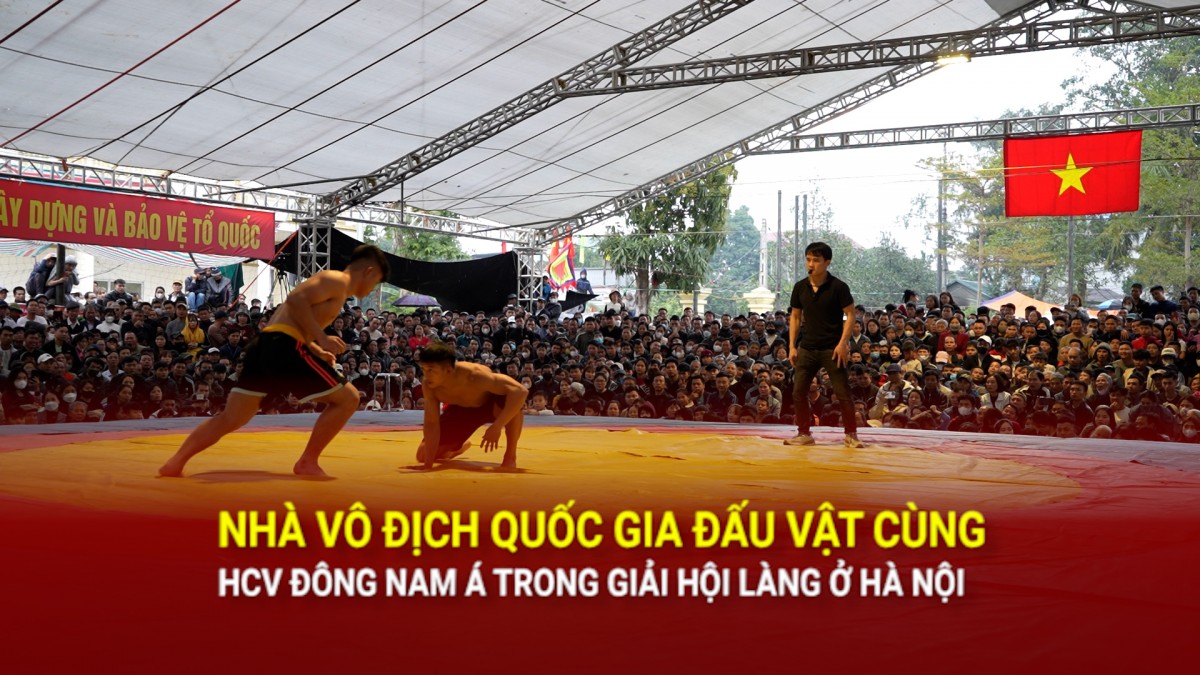 Nhà vô địch quốc gia đấu vật HCV Đông Nam Á trong giải hội làng