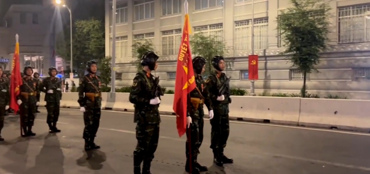 Hình ảnh các chiến sĩ tập dượt trước đại lễ