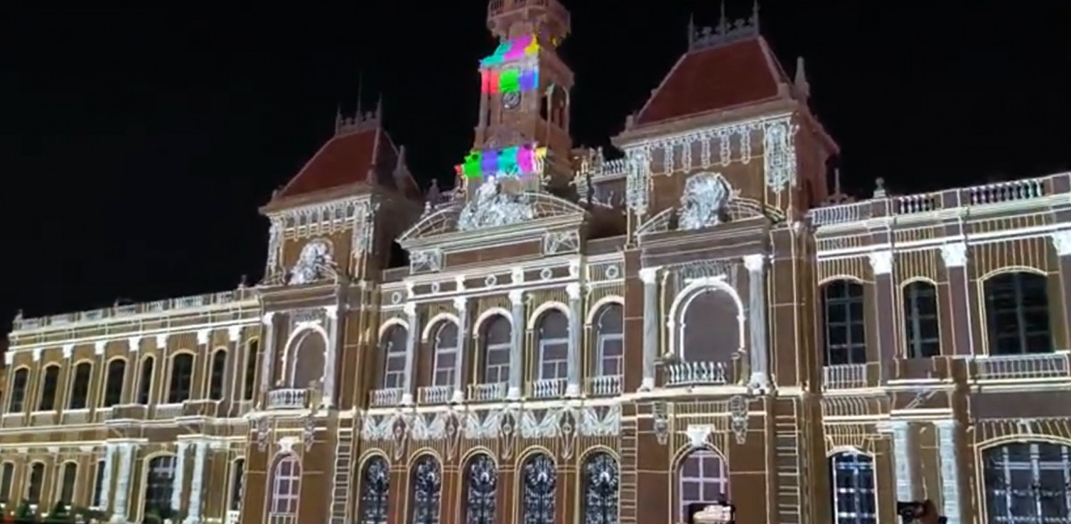 Ánh sáng 3D Mapping rực rỡ tại TP.HCM: Hành trình 50 năm di sản và tương lai