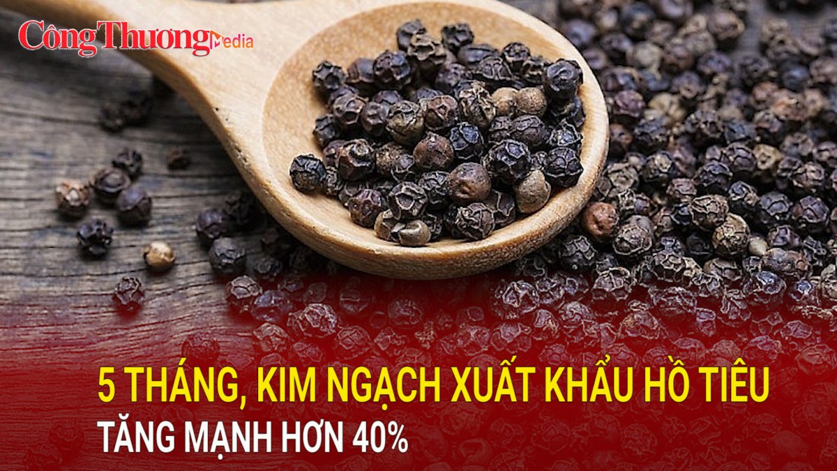 5 tháng, kim ngạch xuất khẩu hồ tiêu tăng mạnh hơn 40%